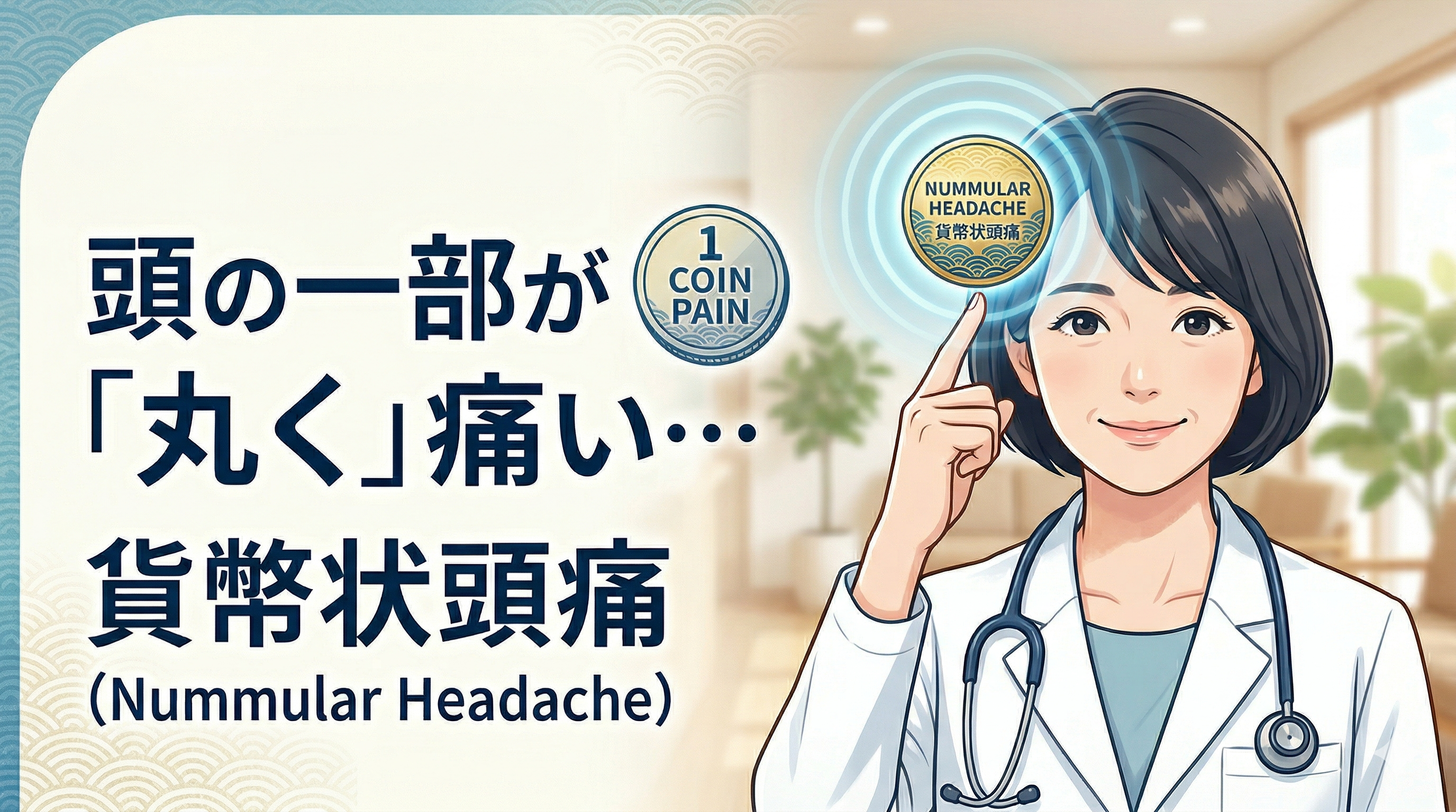 「頭の一部分だけが丸く痛い」…それ、貨幣状頭痛かもしれません